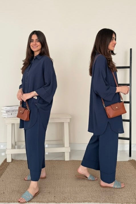 CRUSED FABRIC CO ORD SET