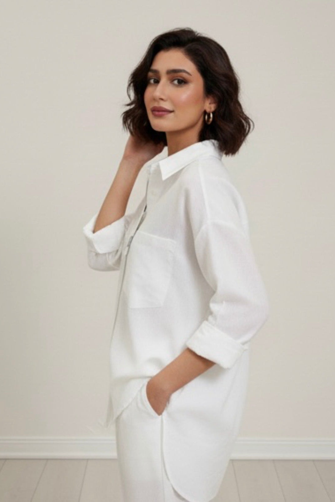 WHITE ZARA CO ORD SET