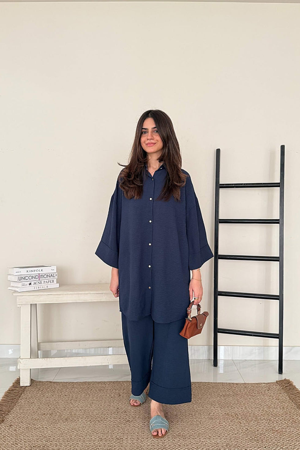 CRUSED FABRIC CO ORD SET