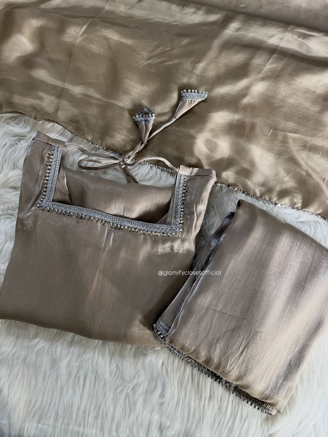 Beautiful three piece plazzo suit